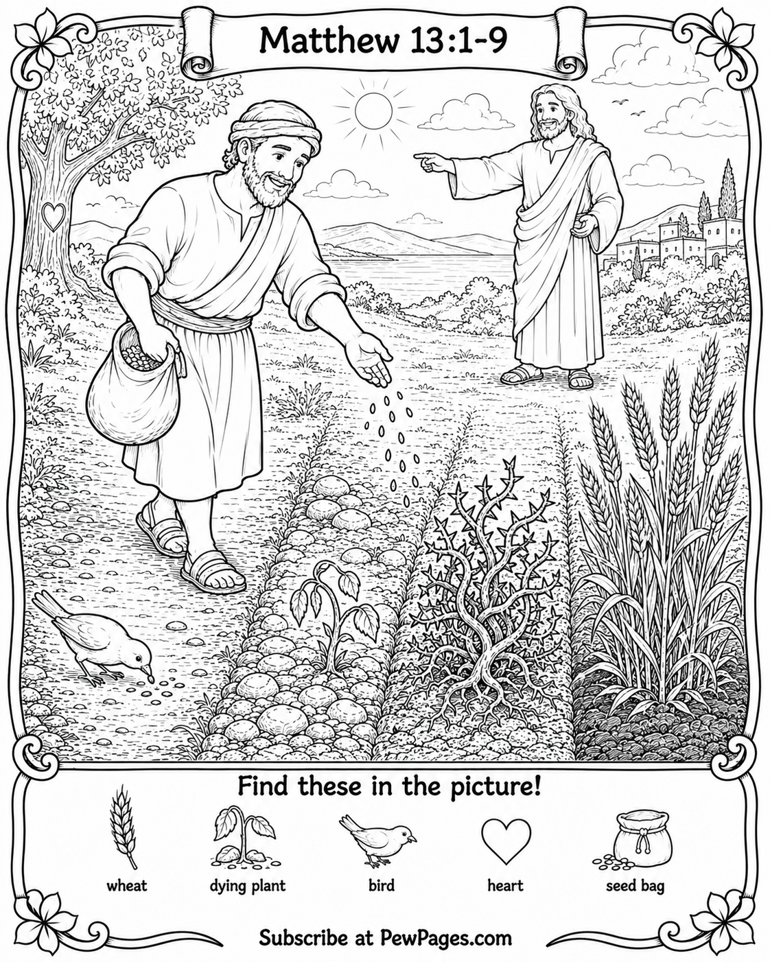Fifteenth Sunday in Ordinary Time — this week's Pew Pages coloring illustration